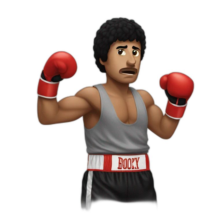 Rocky balboa who is boxing emoji