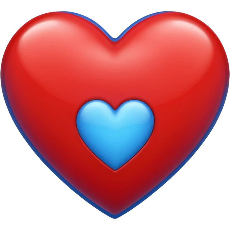 corazon azul y rojo emoji