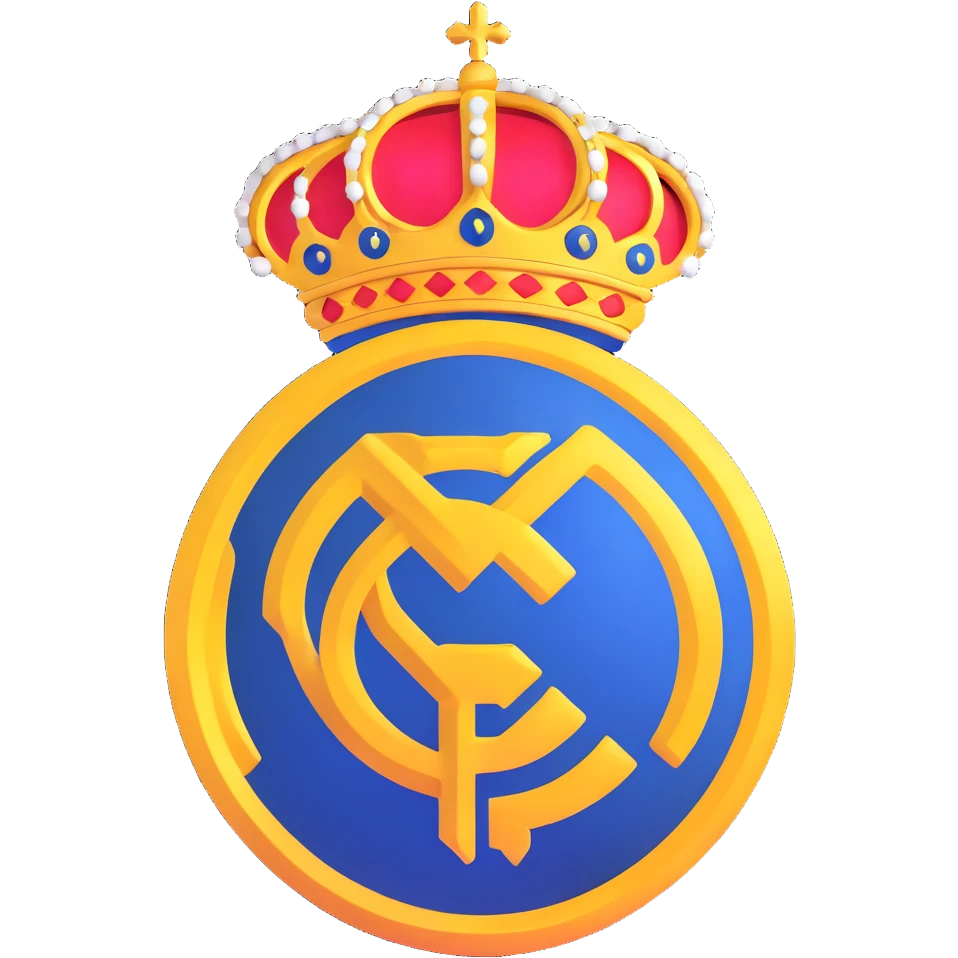 Real Madrid football club logo emoji