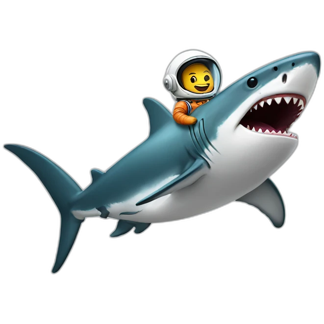 Anonymous Astronaut riding a shark emoji