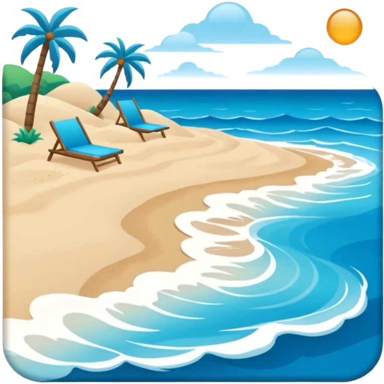 crie uma praia  emoji
