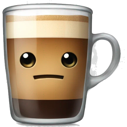 A glass of coffee emoji