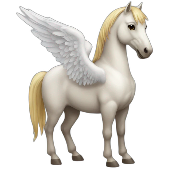 Horse with duck head and wings emoji