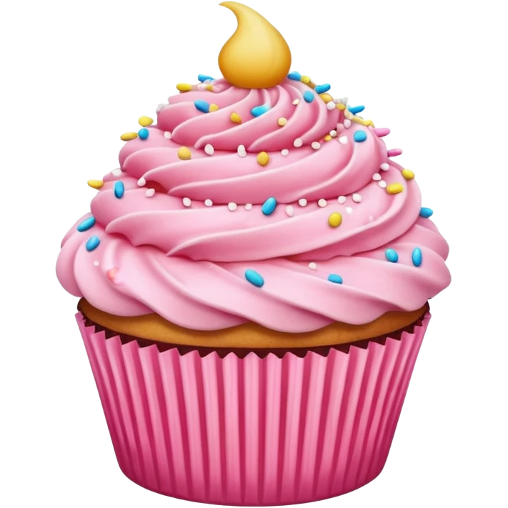 Cupcake with pink icing emoji