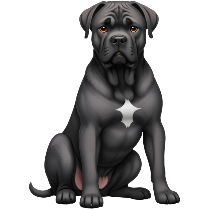 Cane Corso dog sitting emoji
