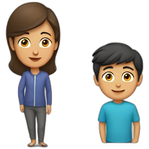 Turkish mom and his son emoji