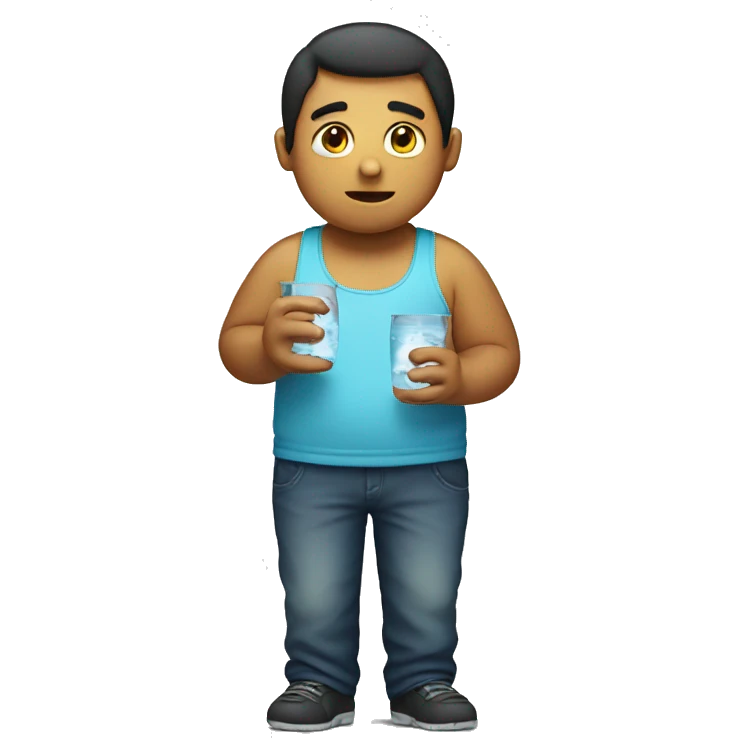 Someone with a lot of water weight emoji