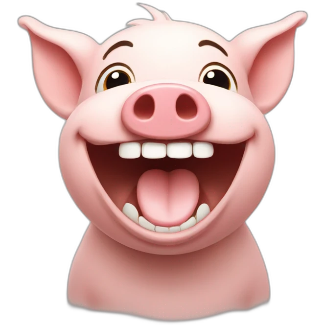 laughing pig emoji