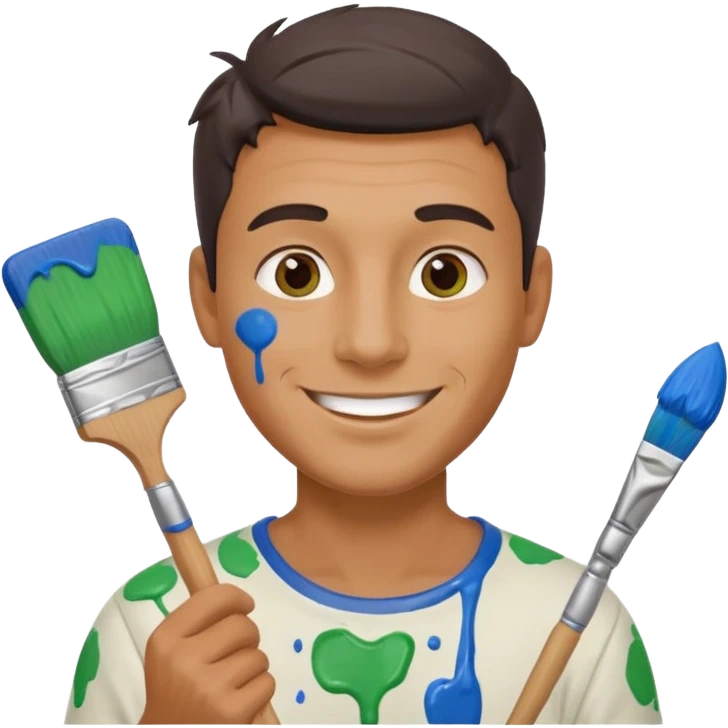 Ceramic Painter man emoji