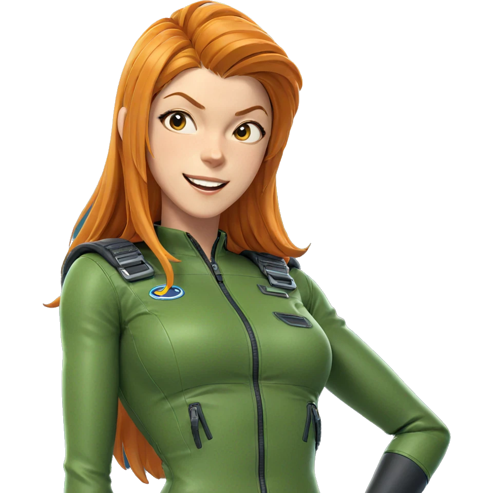 smiling girl in pilot suit emoji