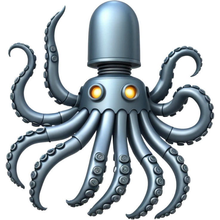 Robot hand with tentacles for fingers ￼ emoji