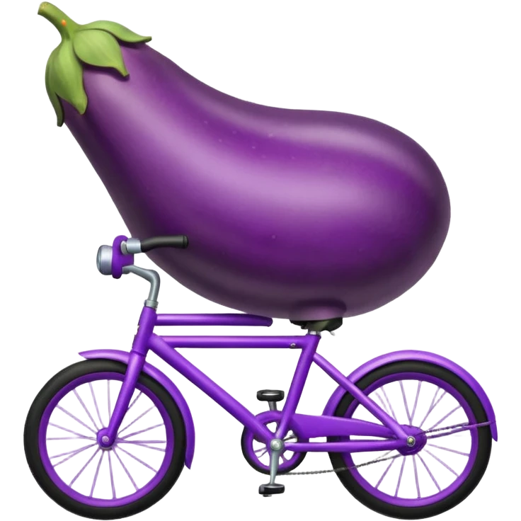 eggplant riding a bike emoji