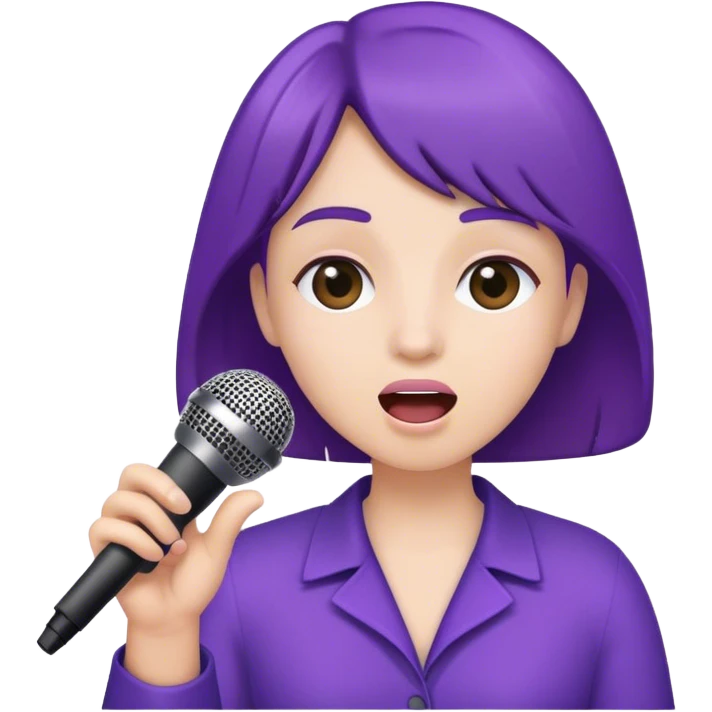 violet 🎤 emoji