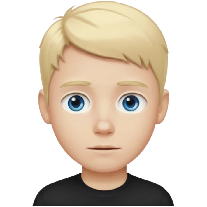 boy with blonde hair emo, and shirt, and blue eyes emoji