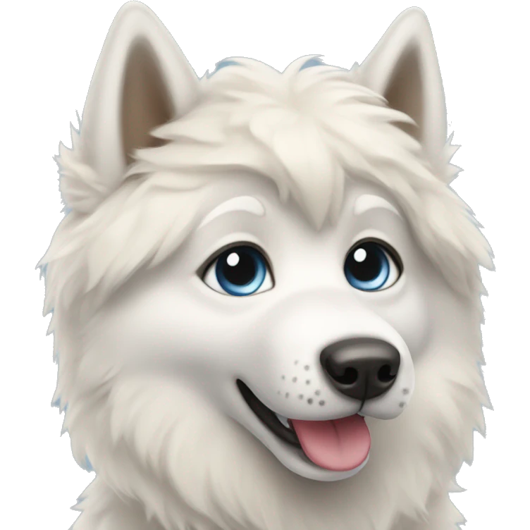 Blonde fluffy husky emoji