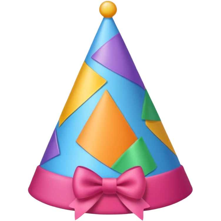Birthday hat with bows emoji