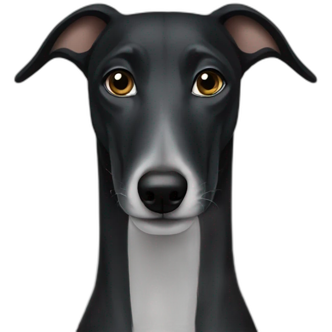 black-greyhound-face emoji