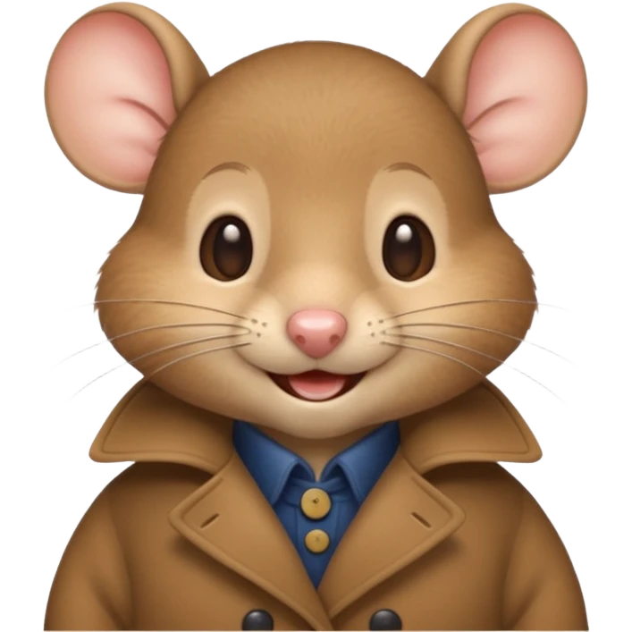 mouse wearing coat emoji