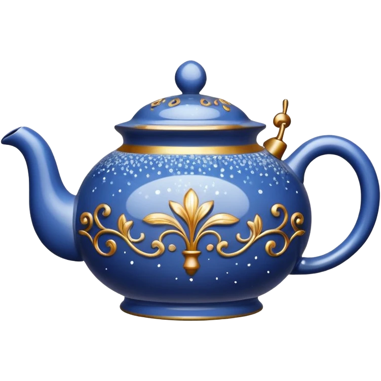 steaming teapot with sparkles emoji