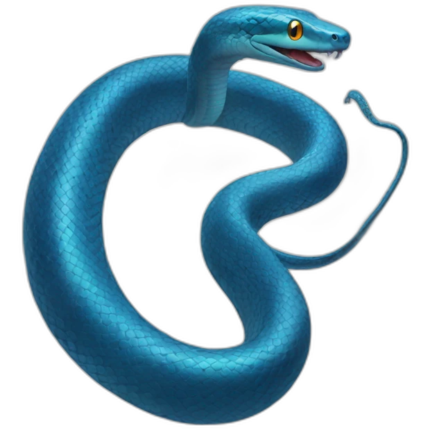 Blue snake emoji