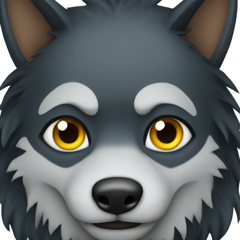 Dark wolf emoji