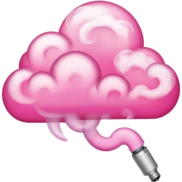 Pink vape smoke emoji