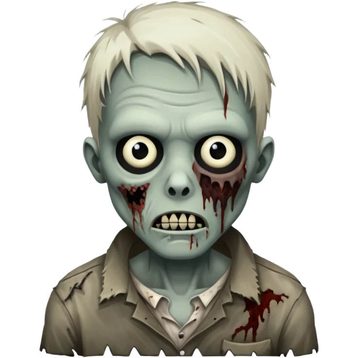 zombie black and white emoji
