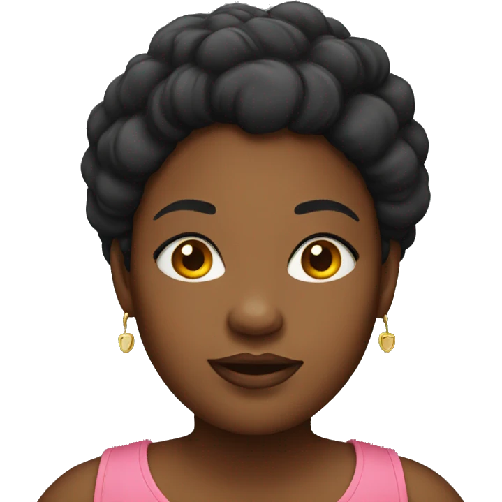 A fat beautiful black woman  emoji