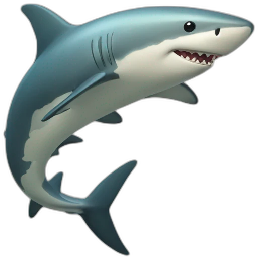 Sirène sur un requin emoji