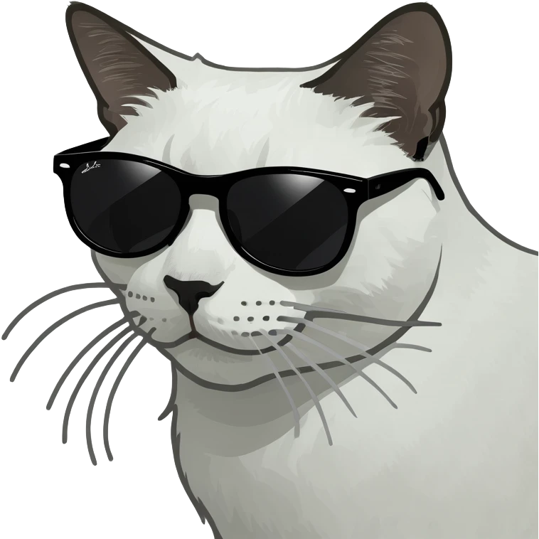 Cat with sunglasses emoji