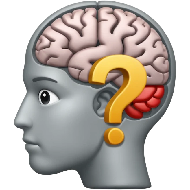 brain, task, question mark emoji