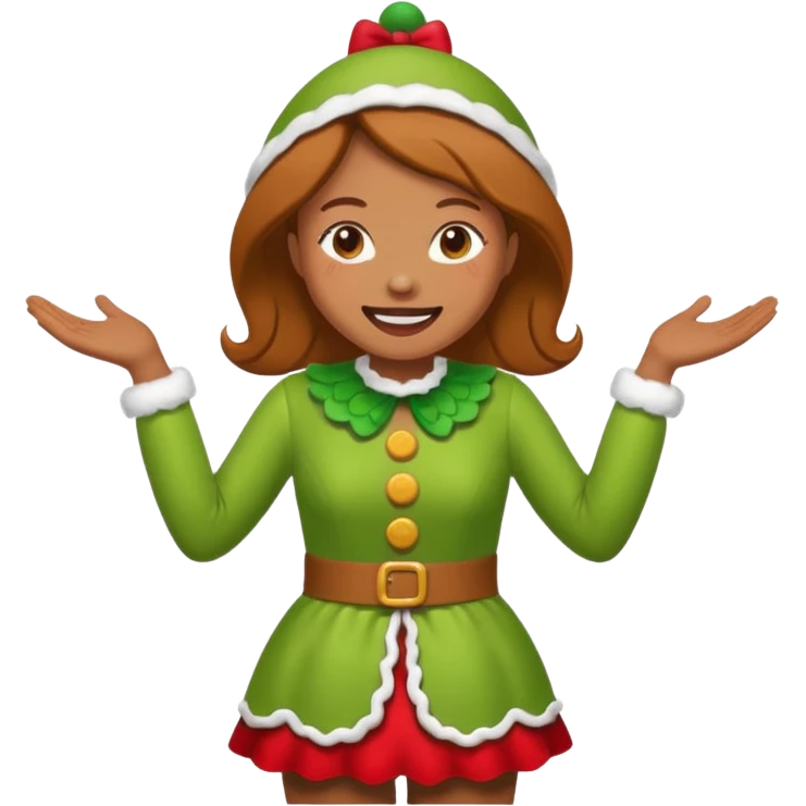 shrug woman gingerbread emoji