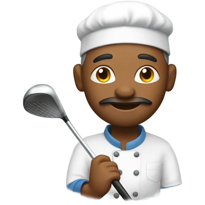 Chef playing golf emoji