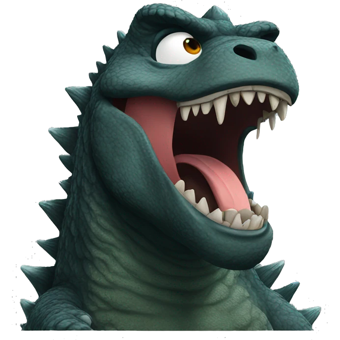 Godzilla crying  emoji