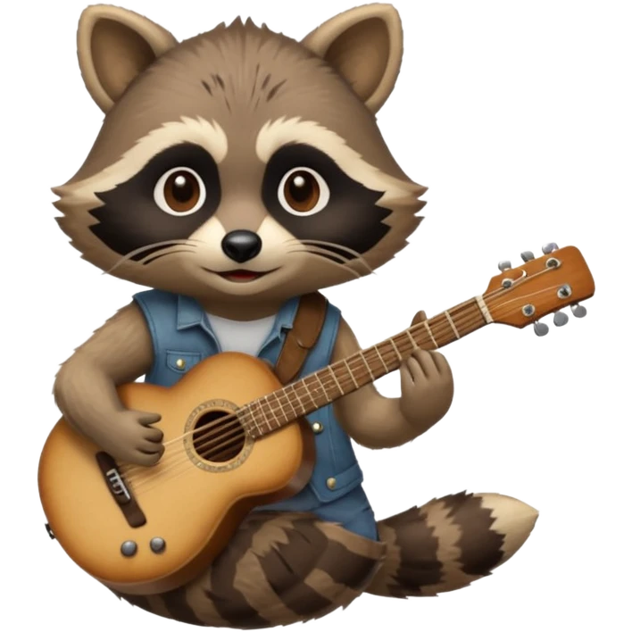 Raccon with guitar emoji