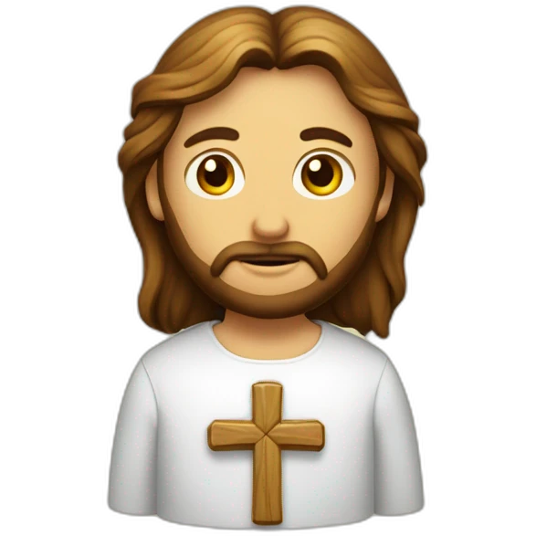 coeur de jésus et croix emoji