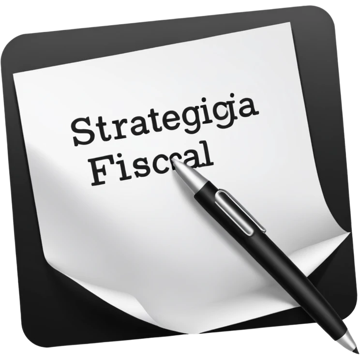 paper with a pen that says Estrategia Fiscal emoji