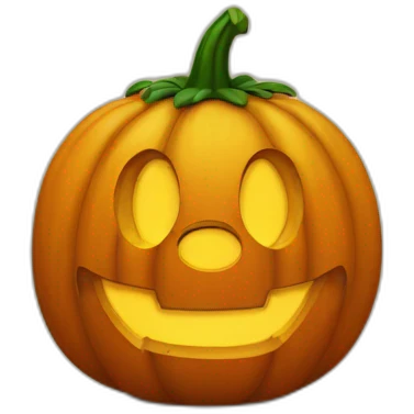 Pumpkin Mickey mouse emoji