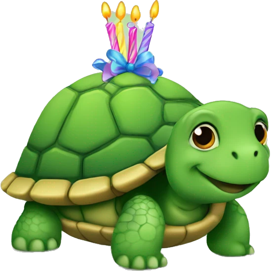 turtle-birthday emoji