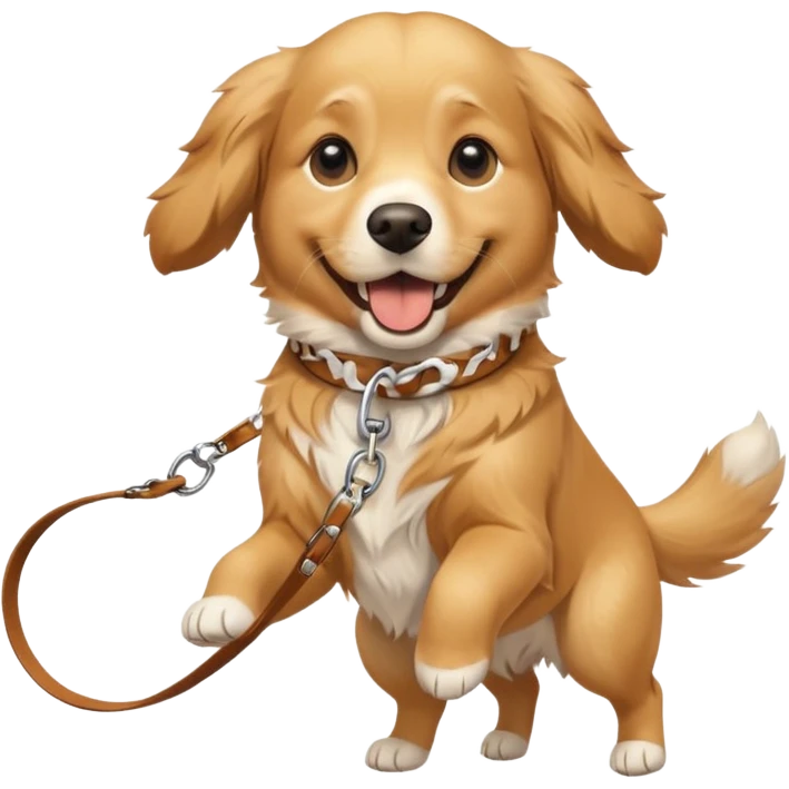 dog, double leash emoji