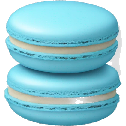 light blue macaroon emoji