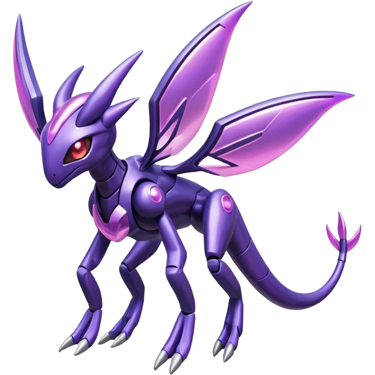 Shiny Futuristic Genesect-Miraidon-Lunala-Fakémon-hybrid-creature (full body)  emoji