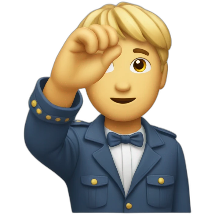 Salut avec la main emoji