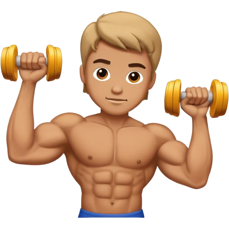 guy doing bicep curls emoji