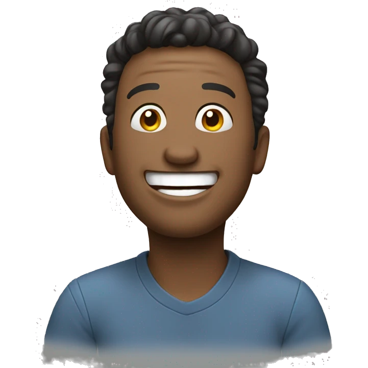 A man laughing and also being supportive  emoji