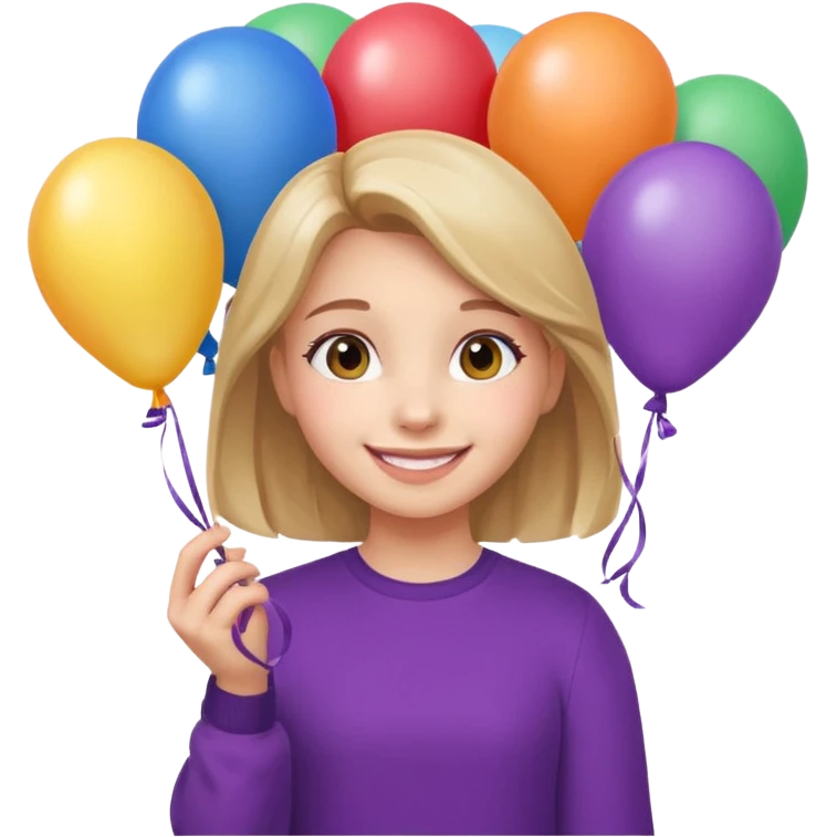 Gianna name with cute girl balloons emoji