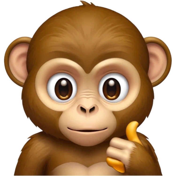 monkey with one thumbs down emoji