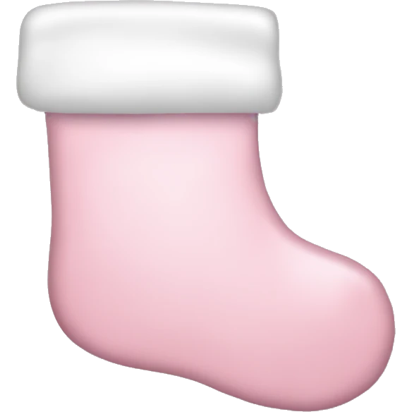 Light pink Christmas stocking emoji