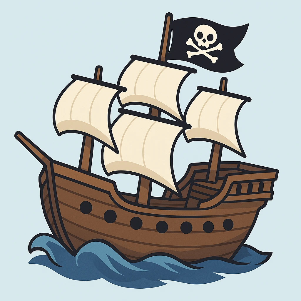 pirate ship emoji