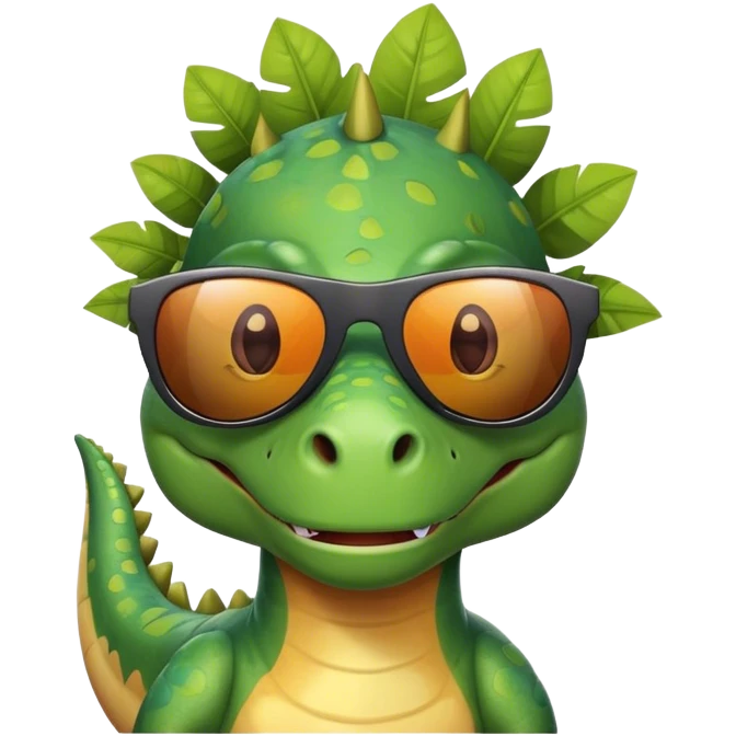 dinosaur with sunglasses emoji